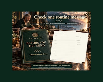 Before You Hit Send: A Routine Message Check | Message Review Worksheet | Printable PDF