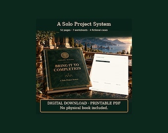 Bring It to Completion: A Solo Project System | Project Worksheets | Printable PDF