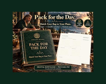 Day Bag Planning Worksheet: Match Bag to Activities (Printable PDF)