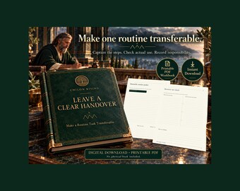 Task Handover Workbook: Printable PDF for Routine Transfer (Digital Download)
