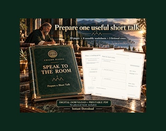 Speak to the Room: Prepare a Short Talk | Talk Planning Worksheets | Printable PDF