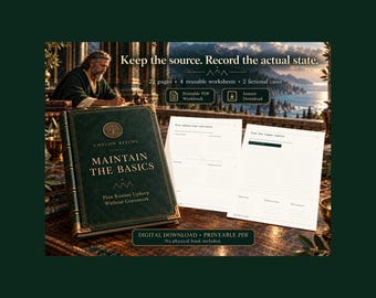 Maintain the Basics: Plan Routine Upkeep Without Guesswork | Upkeep Record Worksheets | Printable PDF