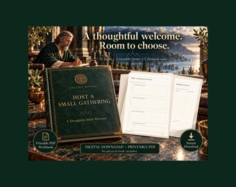 Host a Small Gathering: A Thoughtful Adult Welcome | Hosting Worksheets | Printable PDF
