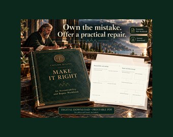Make It Right: An Accountability and Repair Workbook | Apology Worksheets | Printable PDF
