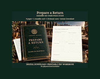 Retail Return Readiness Card: Printable Workbook (Digital Download)