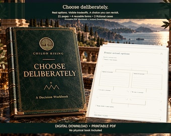 Choose Deliberately: A Decision Workbook | Decision Worksheets | Printable PDF