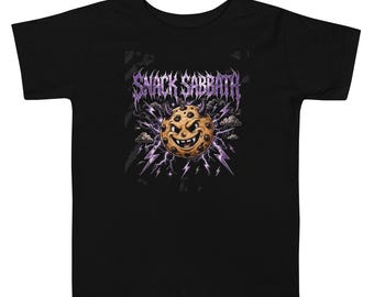 Snack Sabbath Toddler Shirt, Heavy Metal Kids Tee, Funny Snack Toddler Shirt, Metalhead Kid Gift