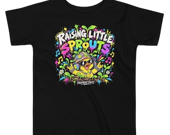 Toddler Rave Shirt, Raising Little Sprouts EDM Festival Kid Tee, Plant Lover Gift