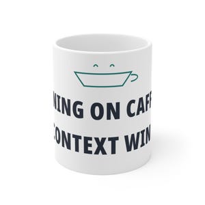 Mok voor Windows-gebruikers die werken op cafeïne en context | Grappige koffiemok voor AI-programmeurs | Cadeau voor ontwikkelaars | Tech humor | Codeercadeau voor ingenieurs