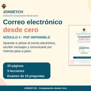 Computeren vanaf nul Module 4 | E-mailen vanaf nul | Printbare PDF in het Spaans