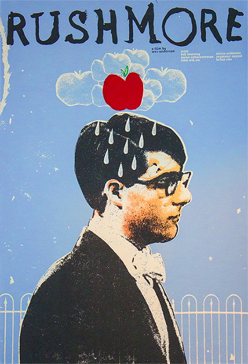 RUSHMORE screen-printed film poster | Etsy