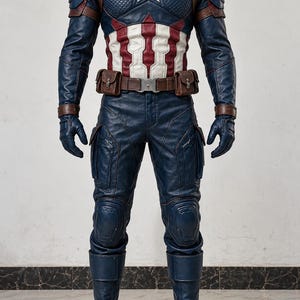 Red White Blue Leather Cosplay Suit, Men's Superhero Costume, Full Body Comic Con Outfit, Custom Made, Halloween Costume, Custom Made