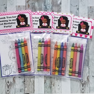 Baby Girl Coloring Favor Bags- Baby girl Birthday Party-Coloring Pages-Mini Coloring favor- Boss Baby Girl theme