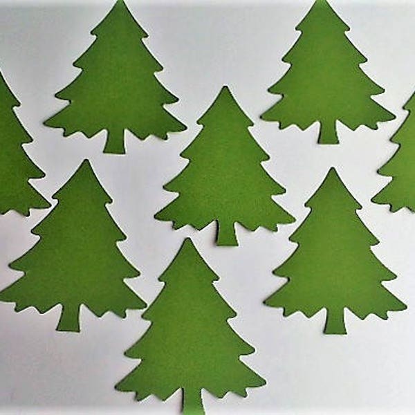 Christmas Tree  Die Cuts - Set of 50  Paper Punches - Scrapbooking Embellishments - Gift Tags