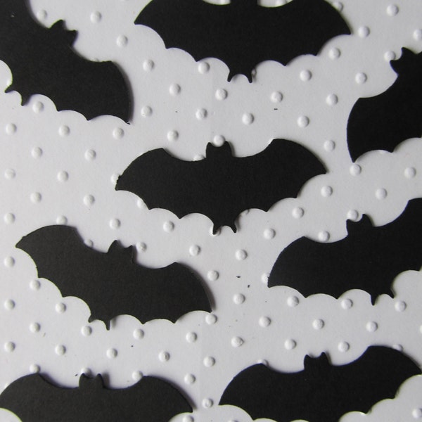 Set of 100  Bat punch die cut embellishments - scrapbook -confetti embellishments