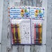 Word Party Coloring  Favors- Word Party Birthday Favor Bags with mini coloring pages and crayons 