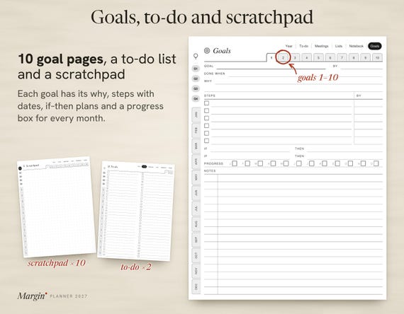 Margin Planner 2027: Goals, to-do and scratchpad