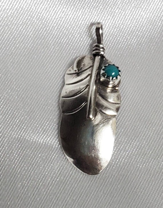 Sterling silver feather - Gem