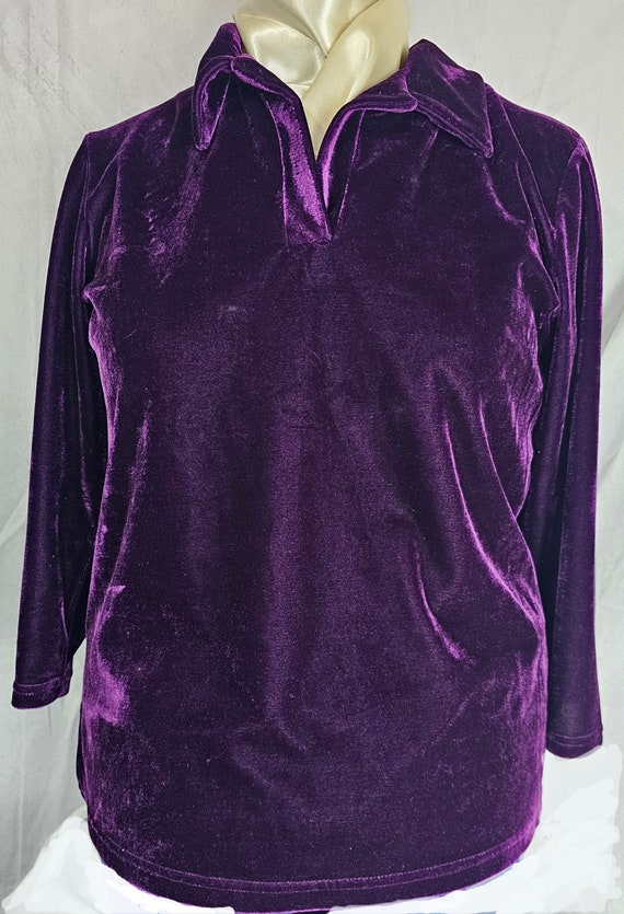 Crush velvet blouse