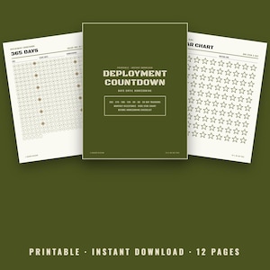 Deployment Countdown Printable for Kids, Military Homecoming Chart (Digital Download)