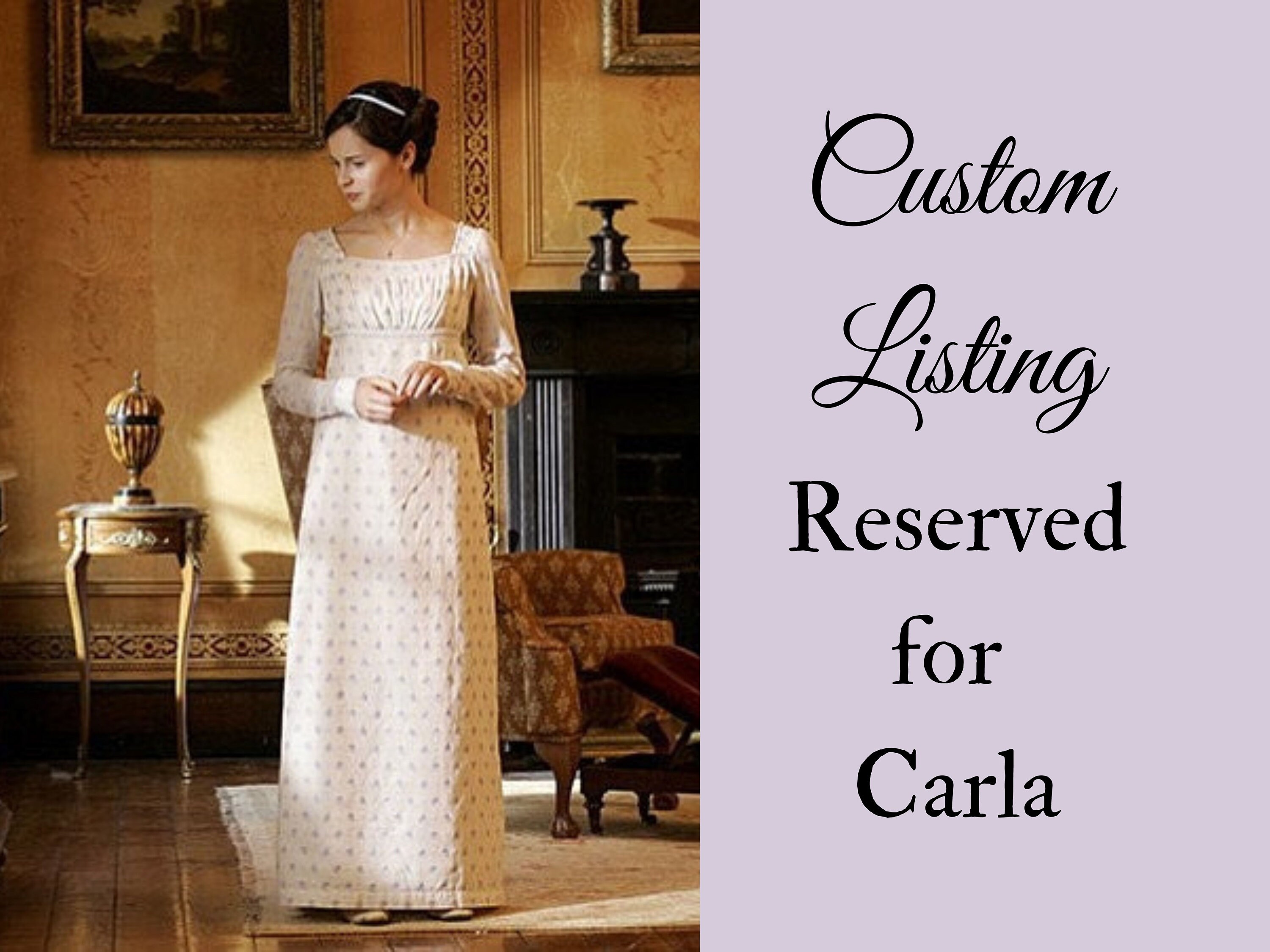 Reserved for Carla Regency Gown - Etsy