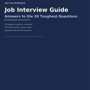 Job Interview Guide PDF | Answers to the 30 Toughest Questions