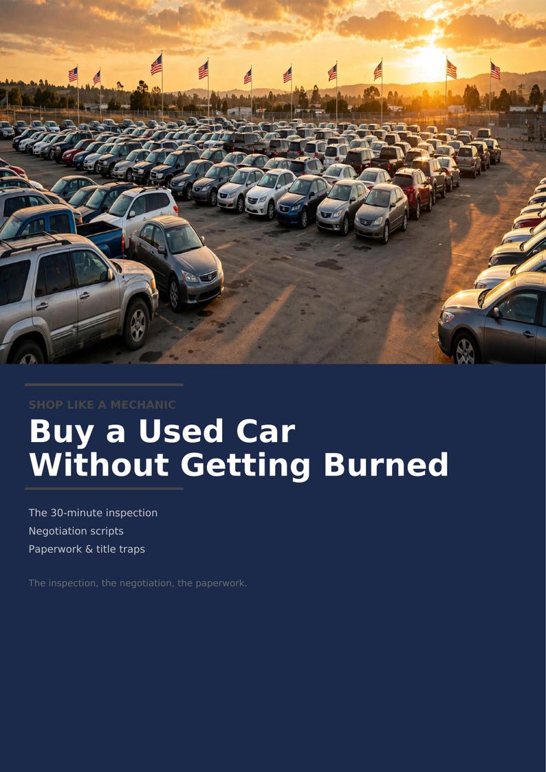 Used Car Buying Guide PDF | Inspection Checklist, Negotiation Scripts ...