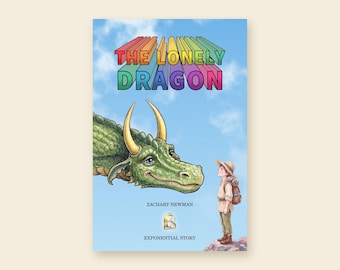 De Eenzame Draak, Groot A4 Hardcover Prentenboek, Geïllustreerd Kinderverhaal over Vriendschap, Leeftijd 4 tot 8