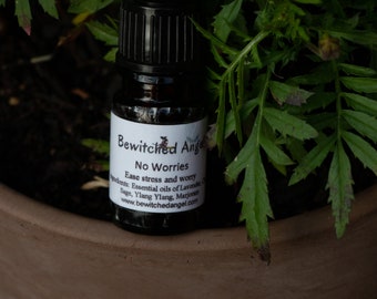 Essential Oil Blend - "No Worries" - Anxiety, worry stress release blend - Chemical Free - Vegan Friendly
