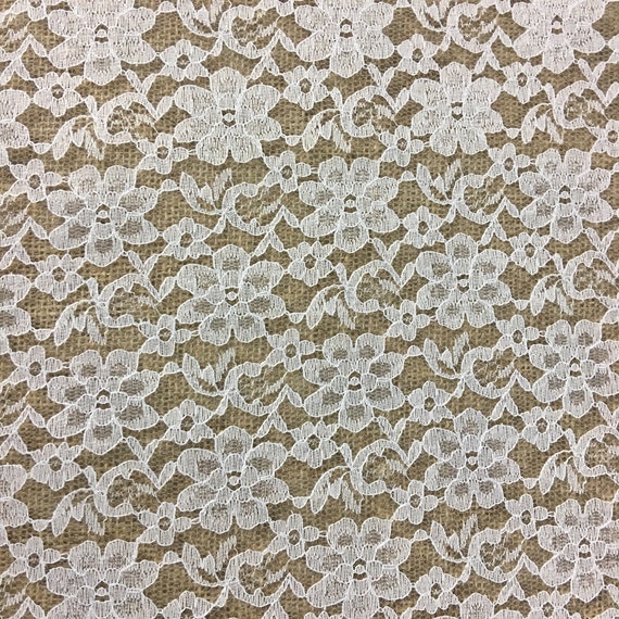 Raschel Lace Fabric Allover Floral Design2 Yards 60 Etsy