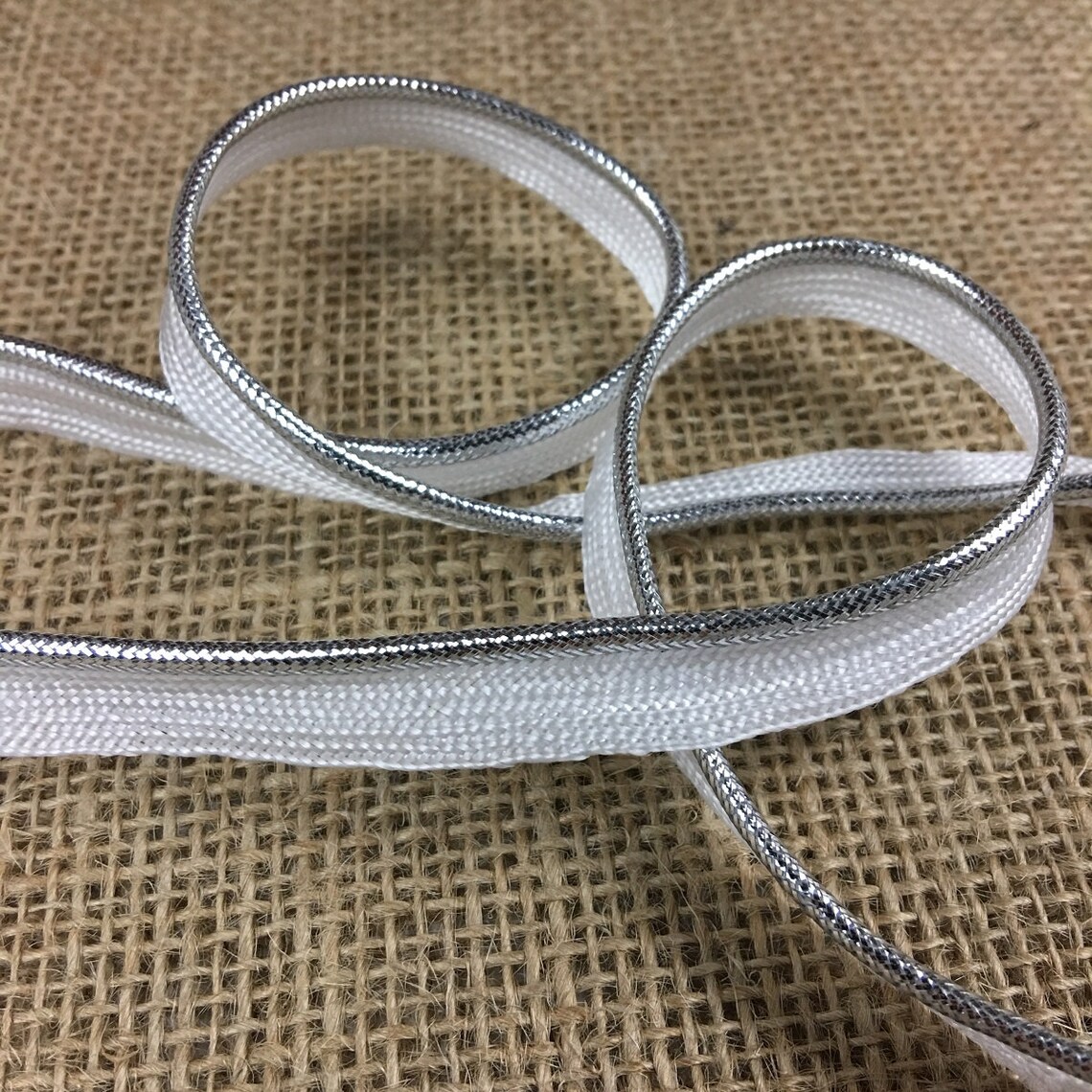 Trim Silver Piping Silver Weave Cord Edge Lip Cord 0.5 Etsy
