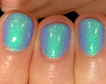 Glowtastic - Purple Green Blue "Glow Pop Nail Polish Collection" Multi-Color Shifting: Oil Slick /Polish Me Silly