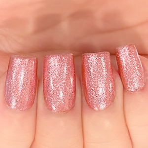 Electric Love- Pink Metallic Foil Nail Polish:  Custom-Blended Glitter Nail Polish / Indie Lacquer / Polish Me Silly
