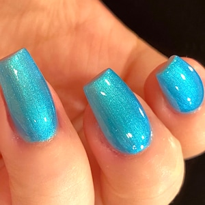 Tahiti Tide-  Turquoise Blue Green Multi-Color Shifting Polish:  Custom-Blended Glitter Nail Polish / Indie Lacquer / Polish Me Silly