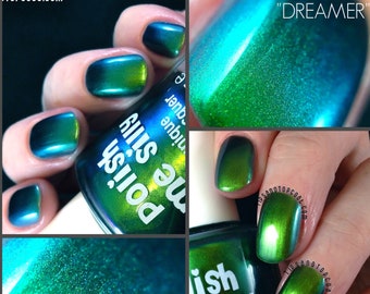 Dreamer-Mega Multichrome Multi-Color Shifting Polish:  Custom-Blended Glitter Nail Polish / Indie Lacquer / Polish Me Silly