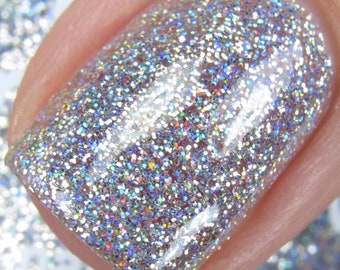 Disco Ball- Rainbow Sparkle Collection Glitter Holographic Glitter Custom-Blended Glitter Nail Polish / Indie Lacquer