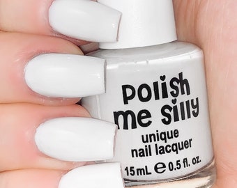 Whisper White - Solid White Creme Polish By Polish Me Silly - Nail polish