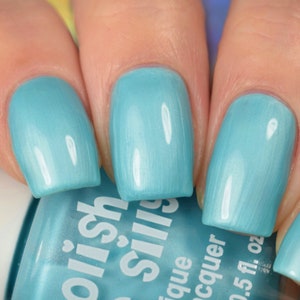 Dreamy - Bright Lights Solid Pearl Satin  CHROME NAILS Neon Pop Nail Polish Blue Nail Polish / Lacquer