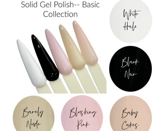 UV Led GEL Nail Polish - 5pc Set Basic Gel Collection - Polish Colors Solid Opaque Creme Polish Long Lasting, Cruelty Free, Polish Me Silly