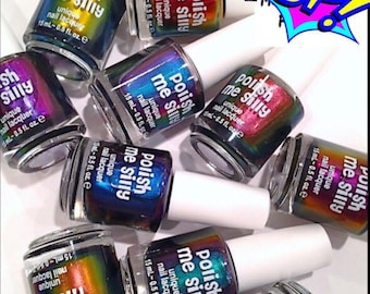 10 Mega Multichrome Set  - Custom-Blended Nail Polish / Indie Lacquer / Polish Me Silly