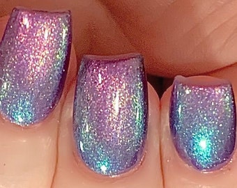 Unicorn Glow- Purple Blue Pink Shimmer "Glow Pop PT 2 Polish Collection" MultiColor Shift: Mylar Oil Slick / Polish Me Silly