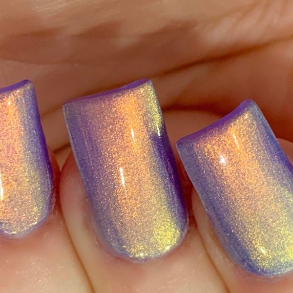 Supernova Glow - Blue Purple Orange Red Yellow "Glow Pop Nail Polish Collection" Multi-Color Shifting: Mylar Oil Slick / Polish Me Silly