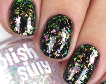 Unicorn Tears: FLAKIE Topcoats Multi-Color Shifting Polish- Glitter Nail Polish/Indie Lacquer/ Polish Me Silly--UNICORNGLOWCOLL--