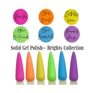 UV Led GEL Nail Polish - 6pc Bright Collection - Rainbow Polish Colors Solid Opaque Creme Polish Long Lasting, Cruelty Free, Polish Me Silly