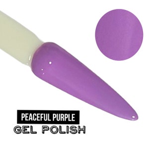 UV Led GEL Nail Polish - Peaceful Purple - Bright Purple Polish Solid Opaque Creme Polish Long Lasting, Cruelty Free, Polish Me Silly