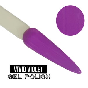 UV Led GEL Nail Polish - Vivid Violet - Neon Purple Polish Solid Opaque Creme Polish Long Lasting, Cruelty Free, Polish Me Silly