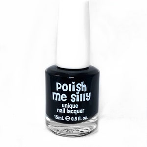 Blackout Solid Black Creme Polish By Polish Me Silly Nail polish image 3