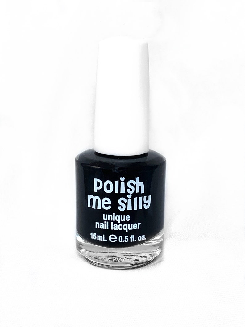 Blackout Solid Black Creme Polish By Polish Me Silly Nail polish image 3