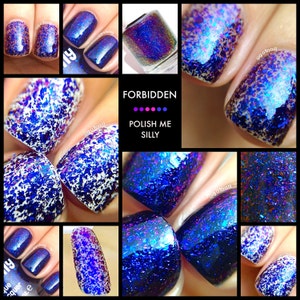 Flakie-forbidden Topcoat (larger Flakes)multi-color Shifting Polish