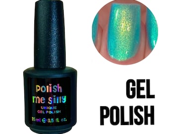 UV Led GEL Esmalte de uñas - Sea Me Glow- Neon Green Blue Yellow Gold Glow Pop Multi-Color Shifting Oil Slick Polish Me Silly
